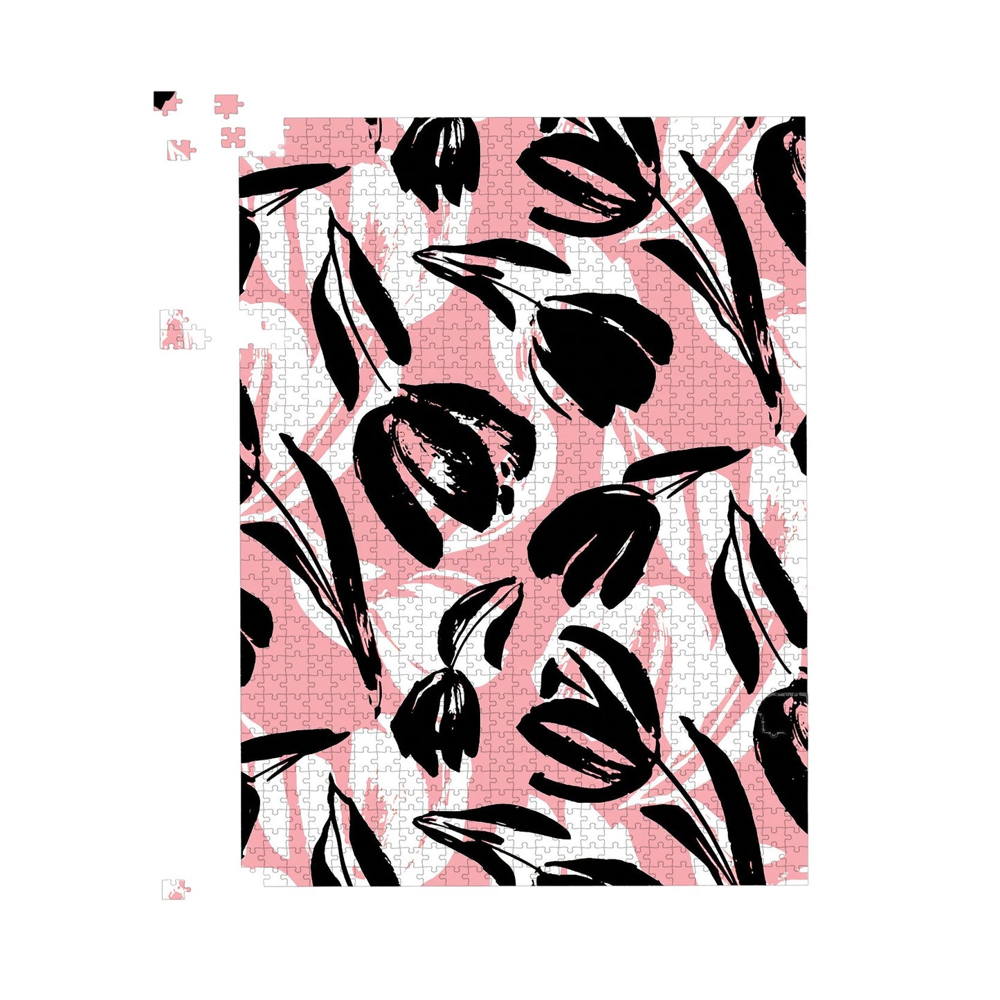 Nature Flat Spring Flower Motif Jigsaw Puzzle