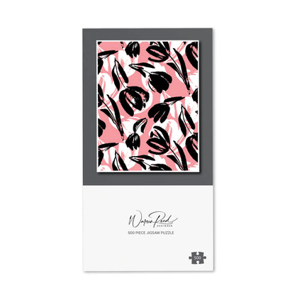 Nature Flat Spring Flower Motif Jigsaw Puzzle