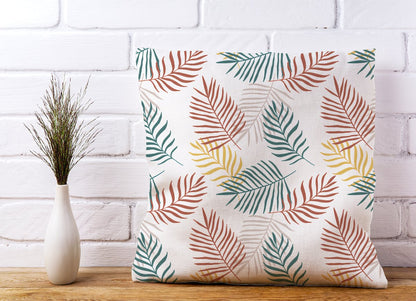 Palm Branches In Natural Colors Cushions