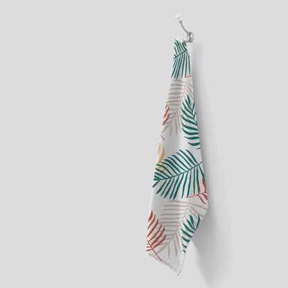 Palm Branches In Natural Colors Tea Towel