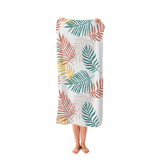 Palm Branches In Natural Colors Beach Towel