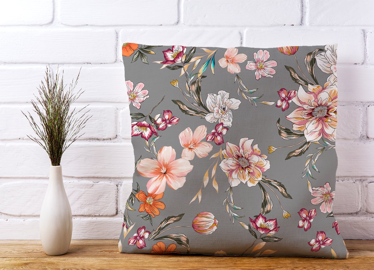 Peony, Lily, Tulip, Daisy Colorful  Cushions