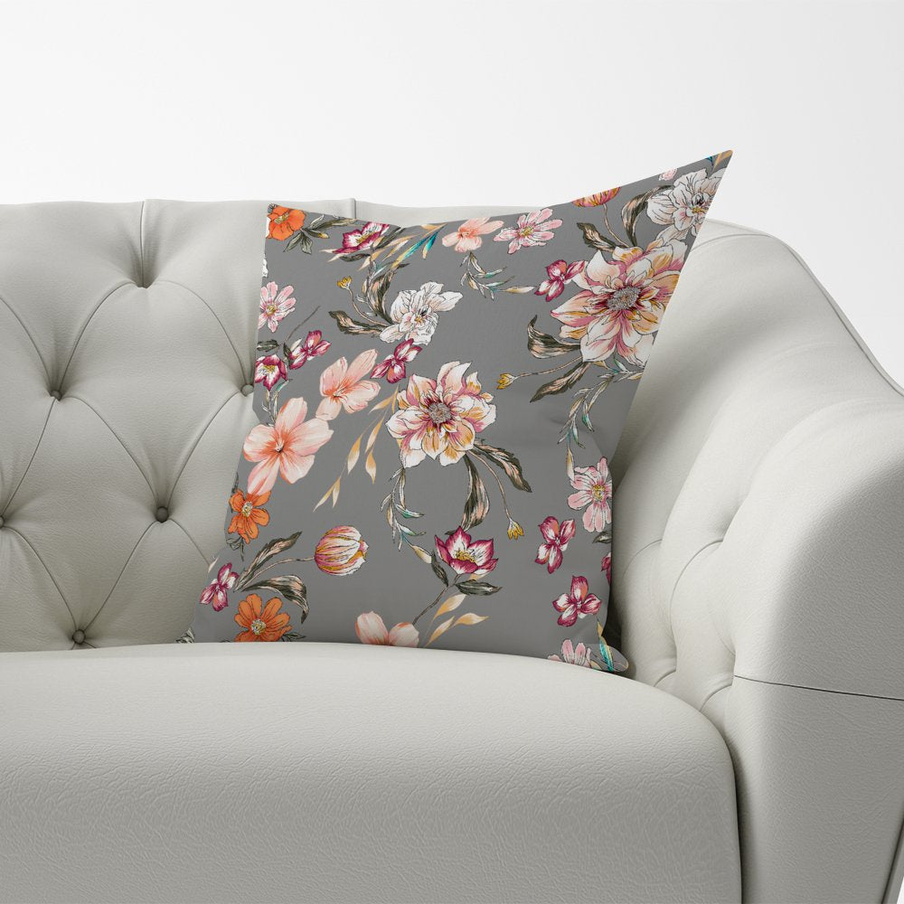 Peony, Lily, Tulip, Daisy Colorful  Cushions