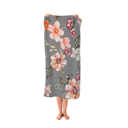 Peony, Lily, Tulip, Daisy Beach Towel