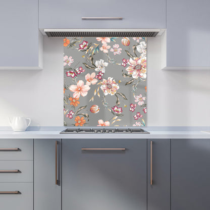 Peony, Lily, Tulip, Daisy Kitchen Splashback