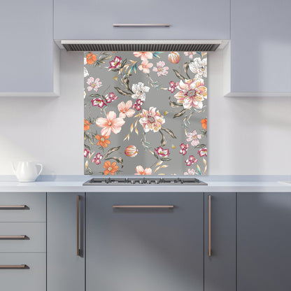 Peony, Lily, Tulip, Daisy Kitchen Splashback