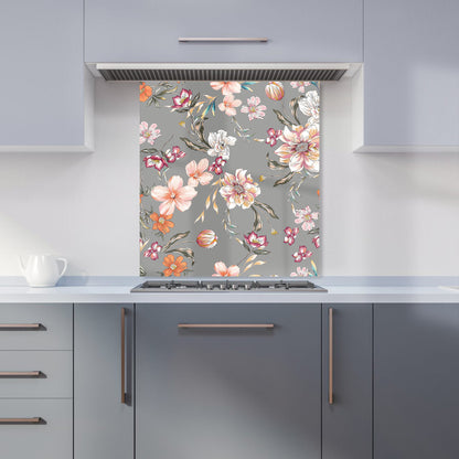 Peony, Lily, Tulip, Daisy Kitchen Splashback