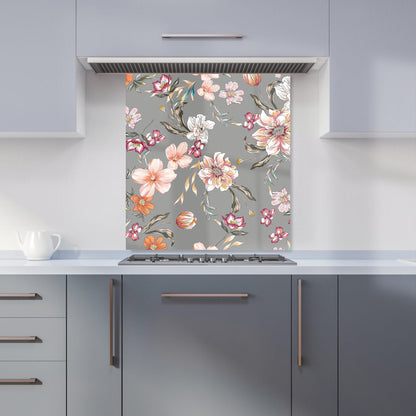 Peony, Lily, Tulip, Daisy Kitchen Splashback