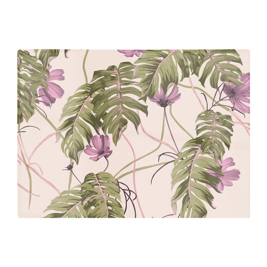 Pink Cosmos Flowers Glass Chopping Board