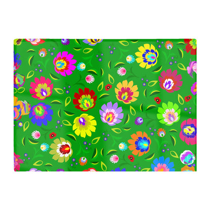 Polish Folk Floral Glass Chopping Board