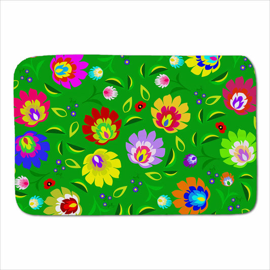 Polish Folk Floral Sherpa Blanket