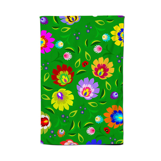 Polish Folk Floral Tea Towel