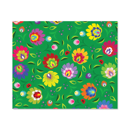 Polish Folk Floral Kitchen Splashback