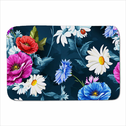 Poppy Flowers With Chamomile Sherpa Blanket