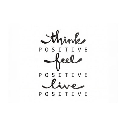Think Positive Feel Positive Live Positive Glass Chopping Board
