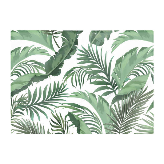 Trendy Tropical Leaves Glass Chopping Board