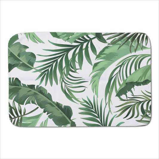 Trendy Tropical Leaves Sherpa Blanket