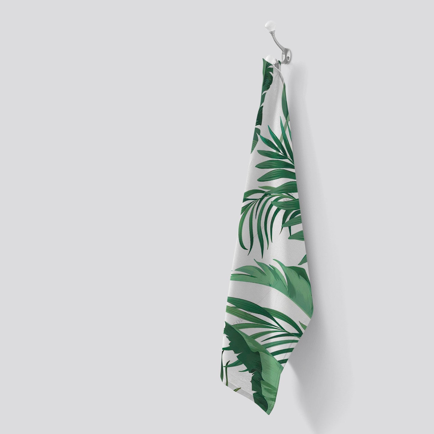 Trendy Tropical Leaves Tea Towel