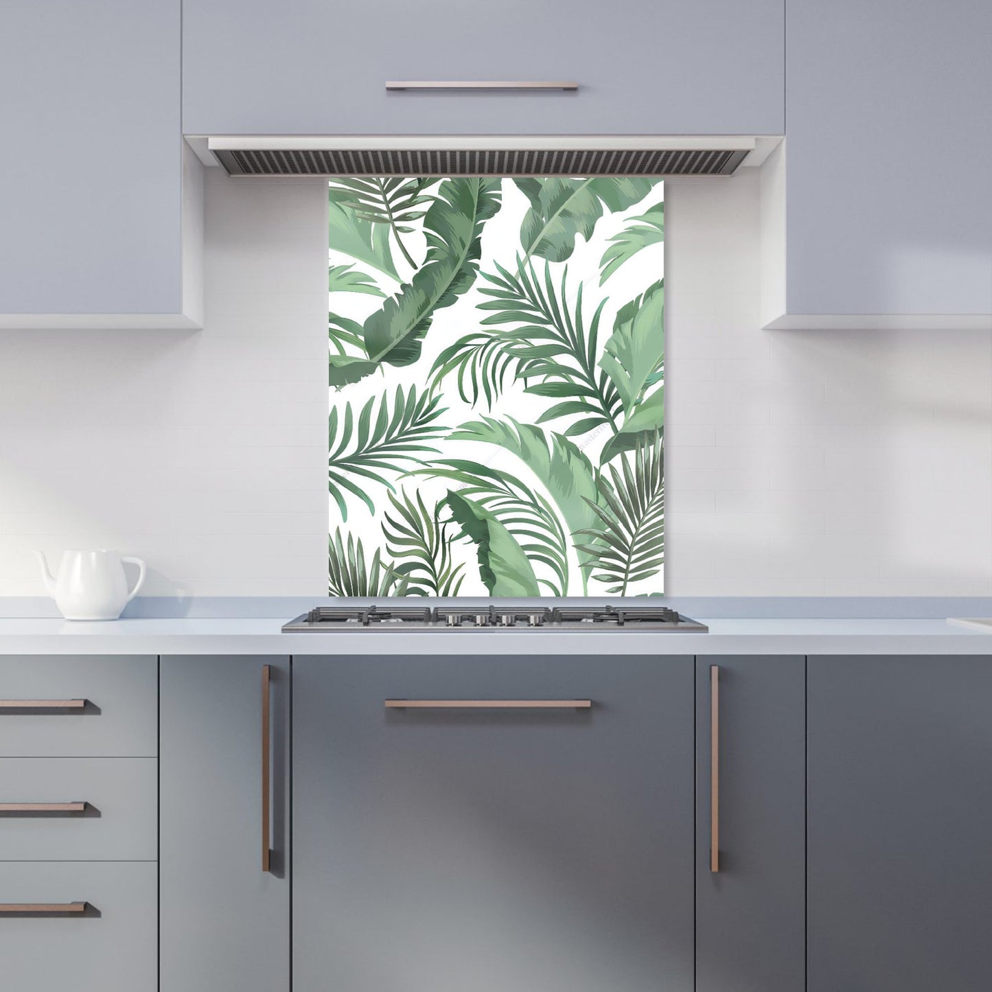 Trendy Tropical Leaves Kitchen Splashback