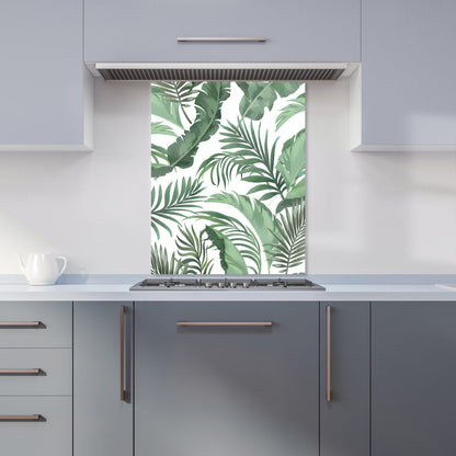 Trendy Tropical Leaves Kitchen Splashback