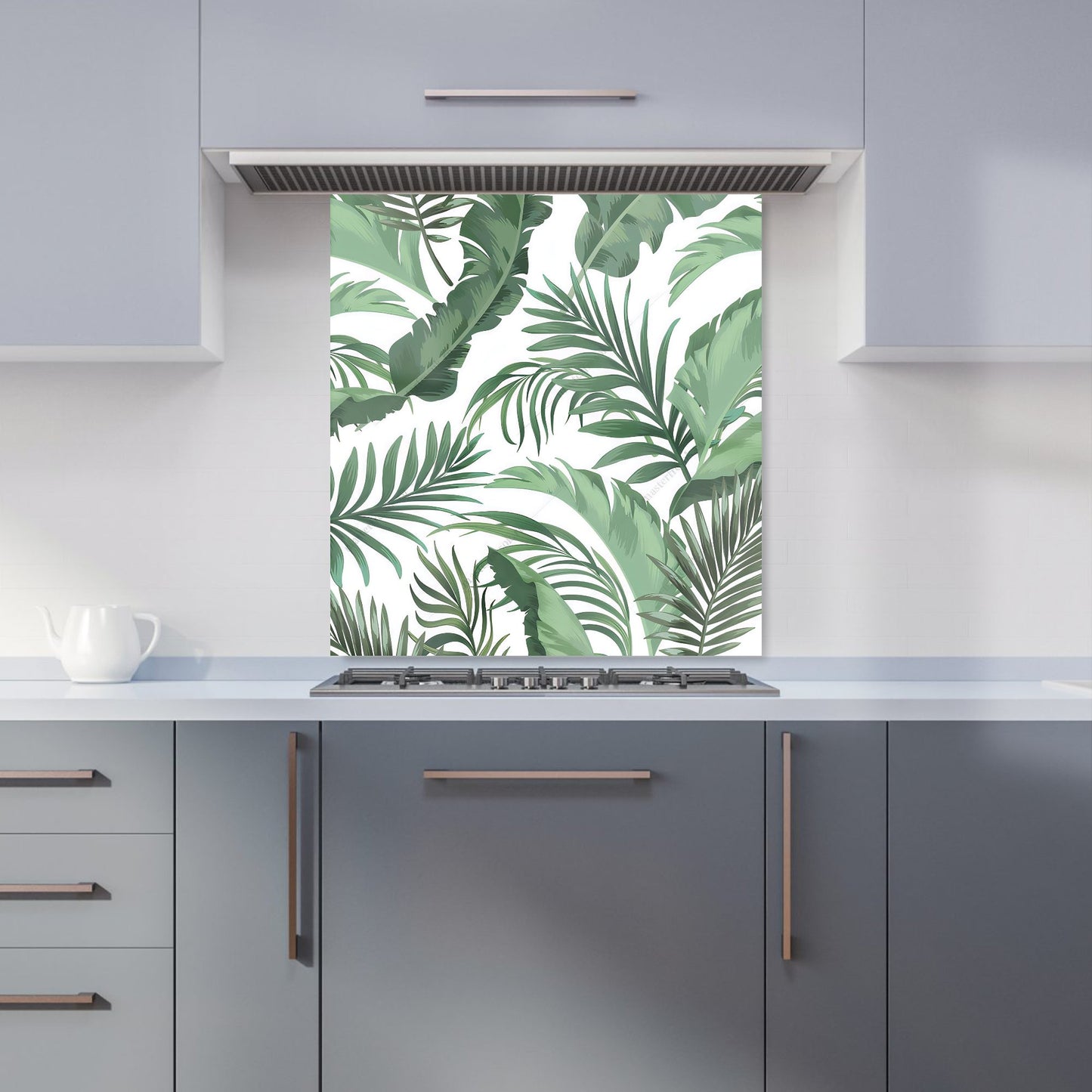 Trendy Tropical Leaves Kitchen Splashback