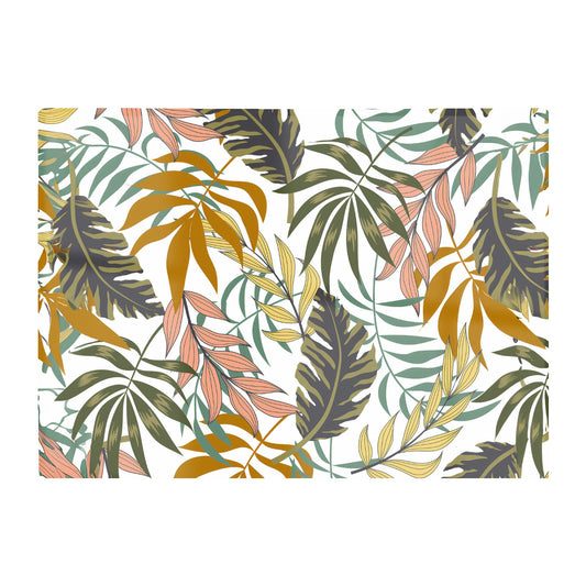 Tropical Leaves Glass Chopping Board