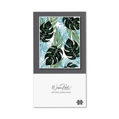 Tropical Pattern, Bright Plants, Flowers Jigsaw Puzzle