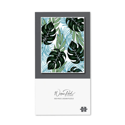 Tropical Pattern, Bright Plants, Flowers Jigsaw Puzzle