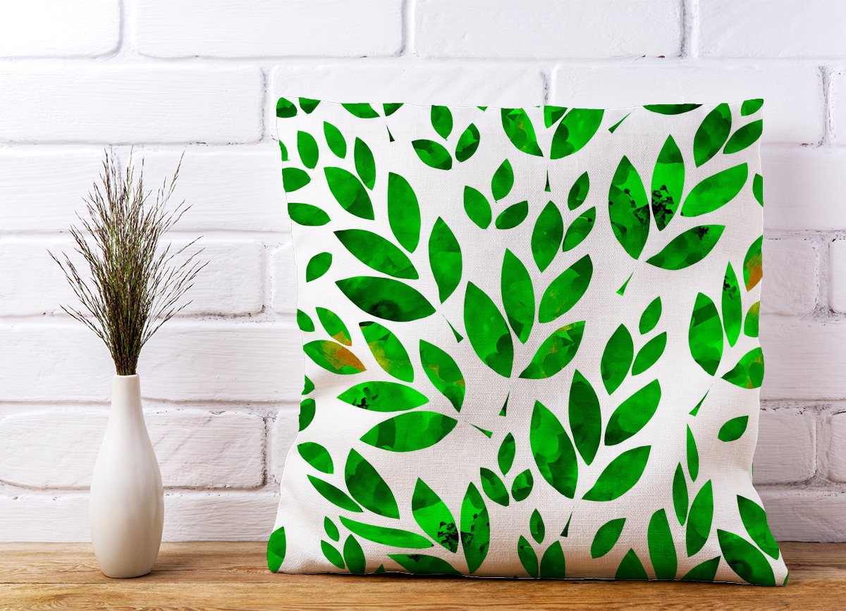 Watercolor Abstract Leaves Cushions