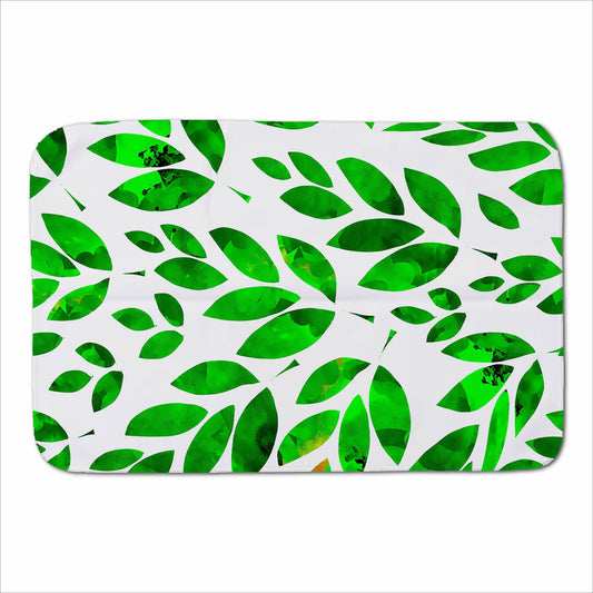 Watercolor Abstract Leaves Sherpa Blanket