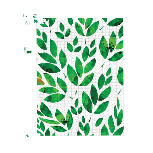 Watercolor Abstract Leaves Jigsaw Puzzle