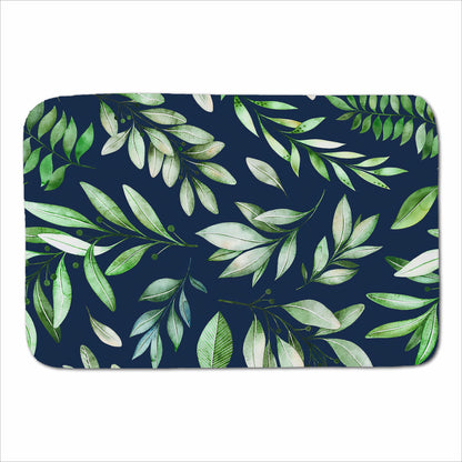 Watercolor Leaves Sherpa Blanket