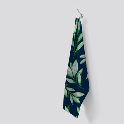 Watercolor Leaves Tea Towel