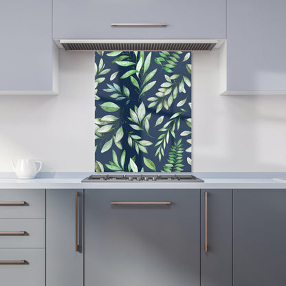 Watercolor Leaves Kitchen Splashback