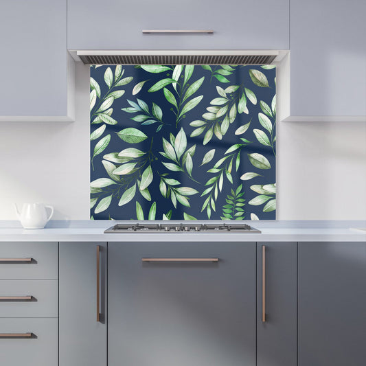 Watercolor Leaves Kitchen Splashback
