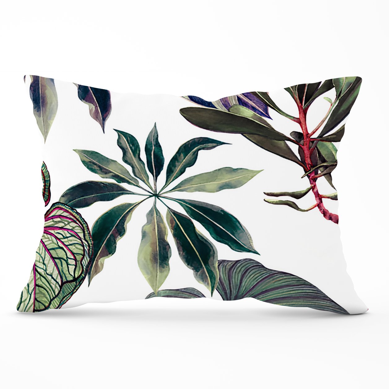 Watercolor Tropical Leaf Cushions