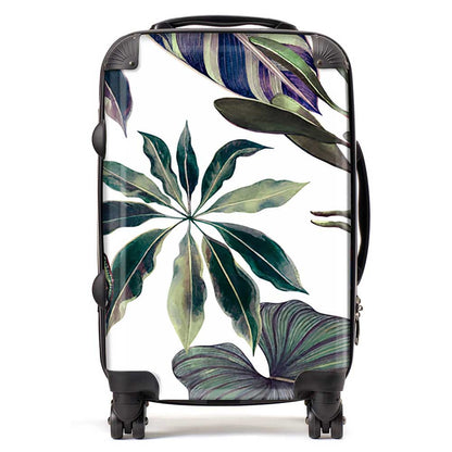 Watercolor Tropical Leaf Suitcase