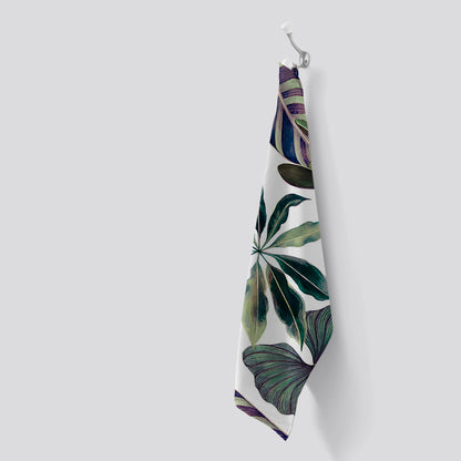 Watercolor Tropical Leaf Tea Towel