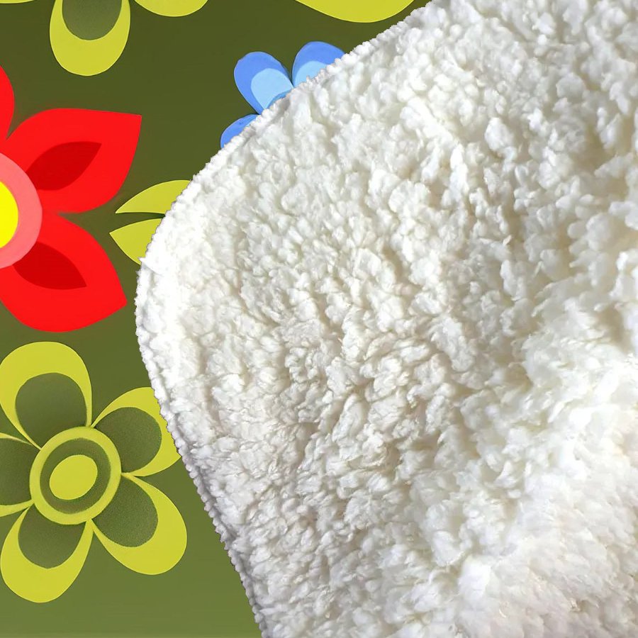 Red And Blue Flowers Sherpa Blanket