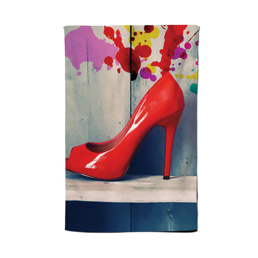 Retro Red Shoes Tea Towel