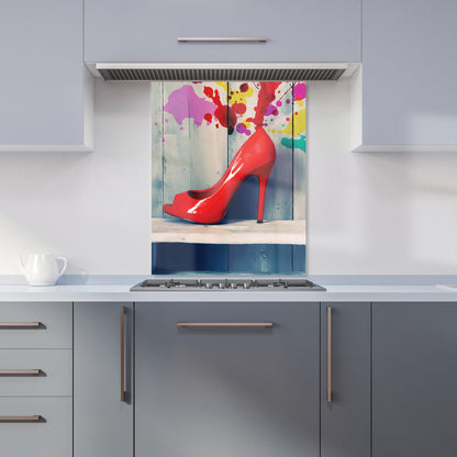 Retro Red Shoes Kitchen Splashback