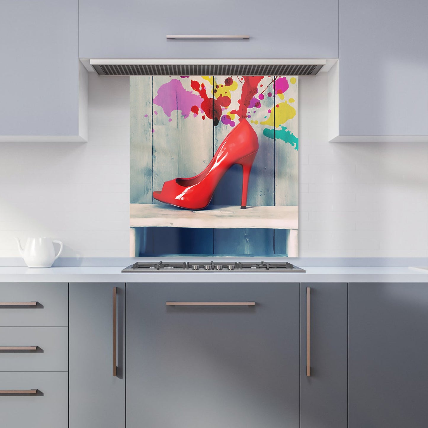 Retro Red Shoes Kitchen Splashback