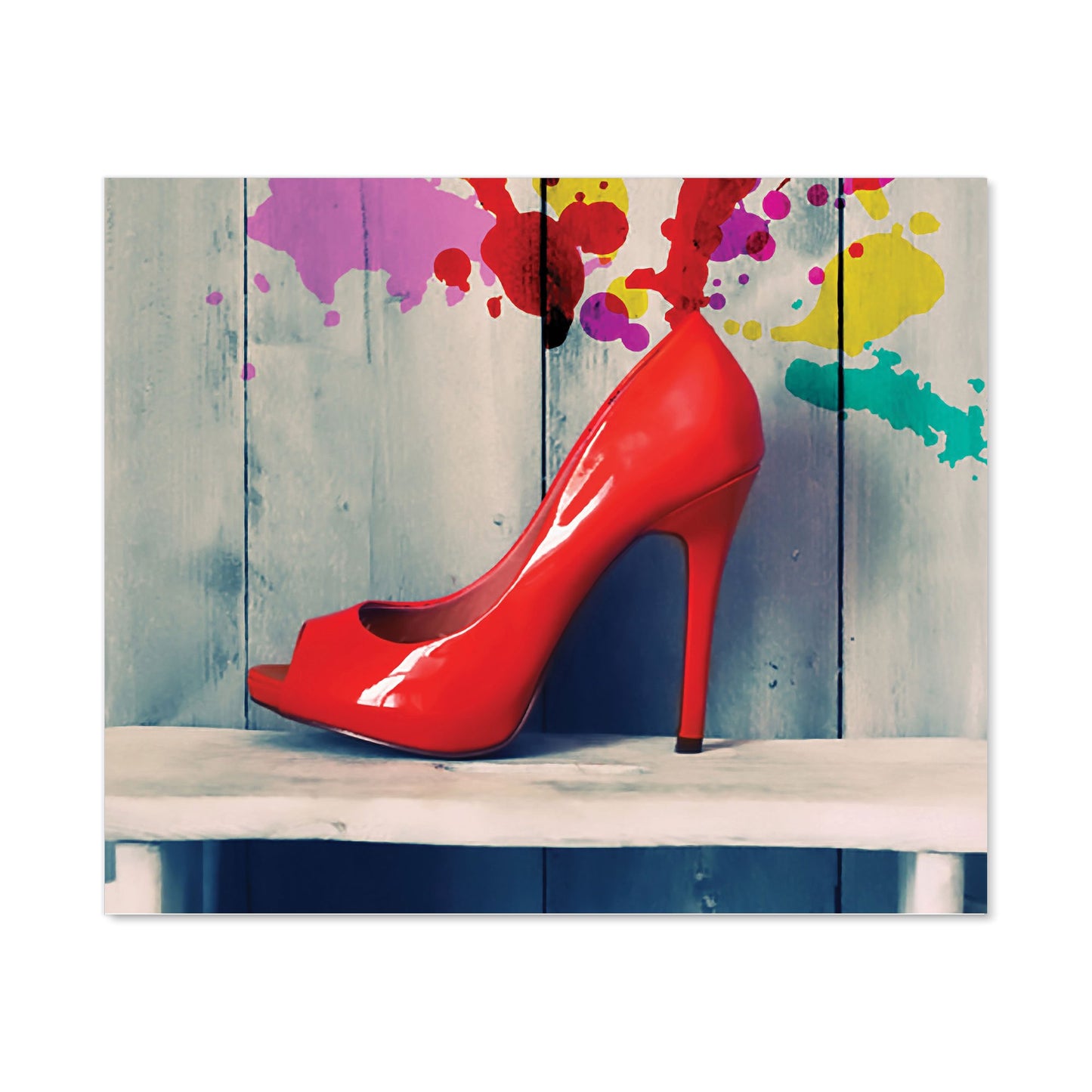 Retro Red Shoes Kitchen Splashback