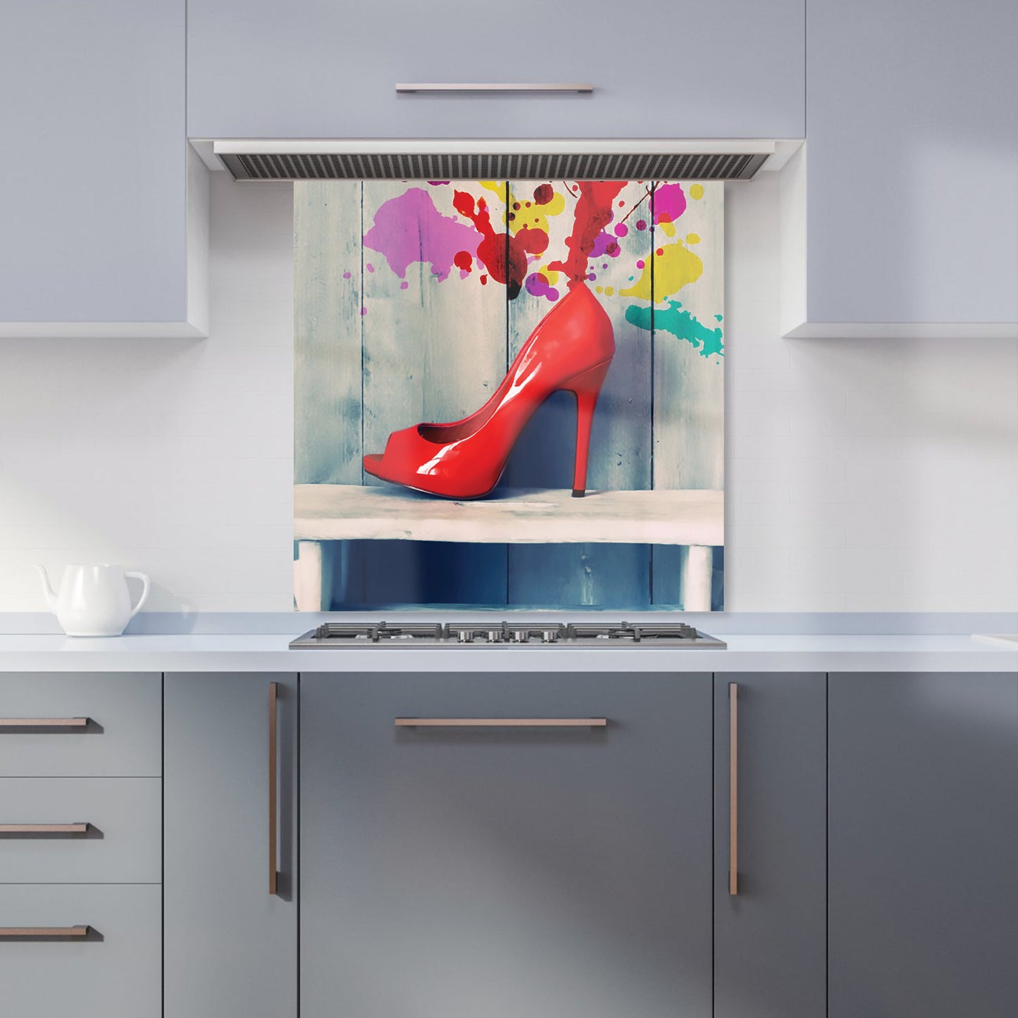 Retro Red Shoes Kitchen Splashback