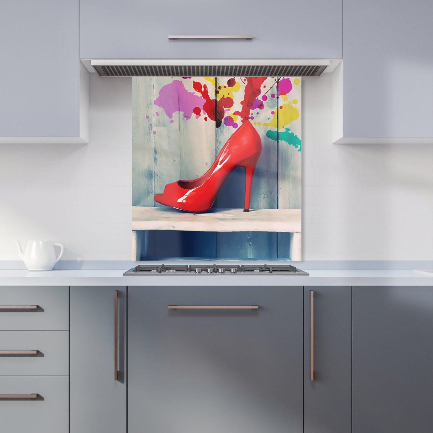 Retro Red Shoes Kitchen Splashback