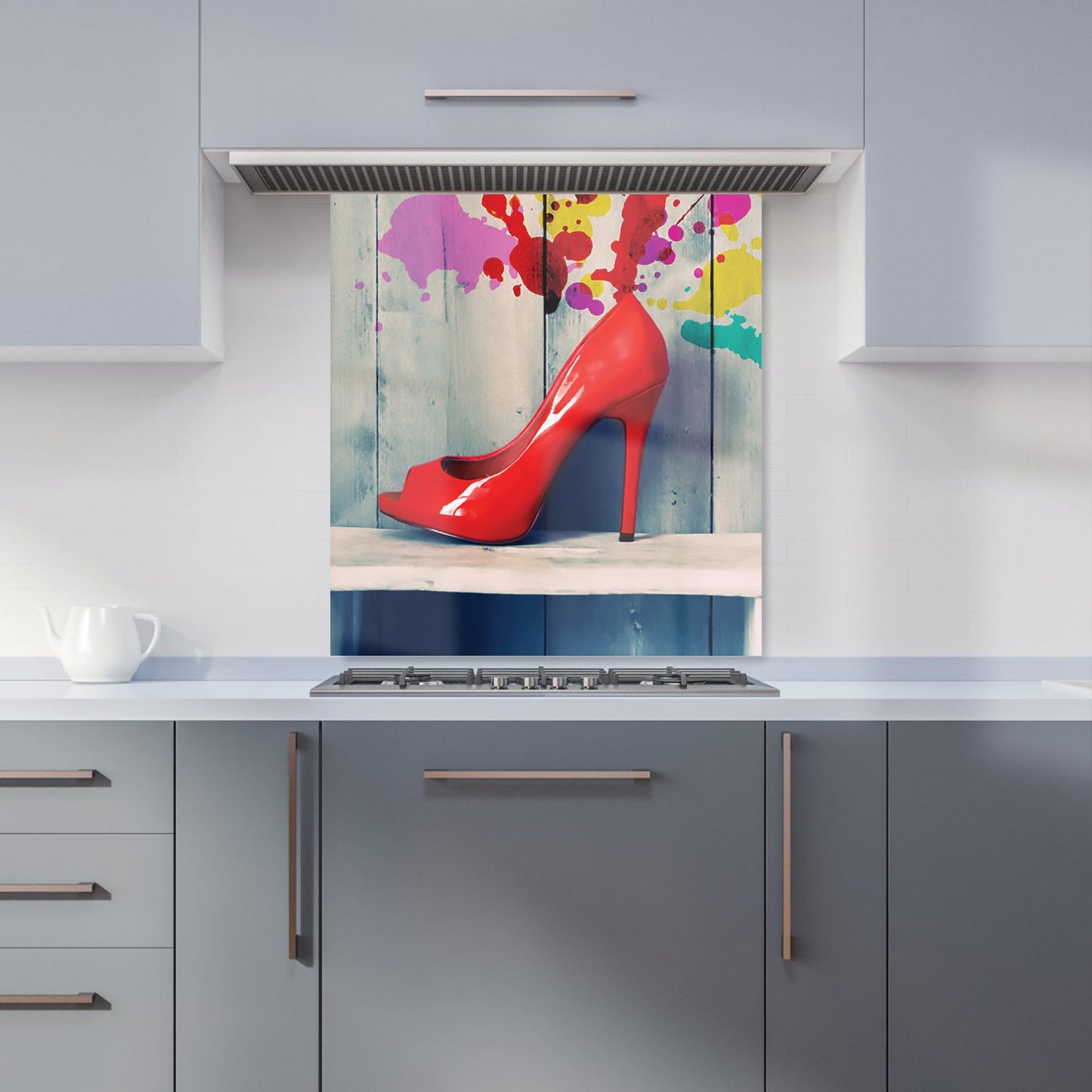Retro Red Shoes Kitchen Splashback