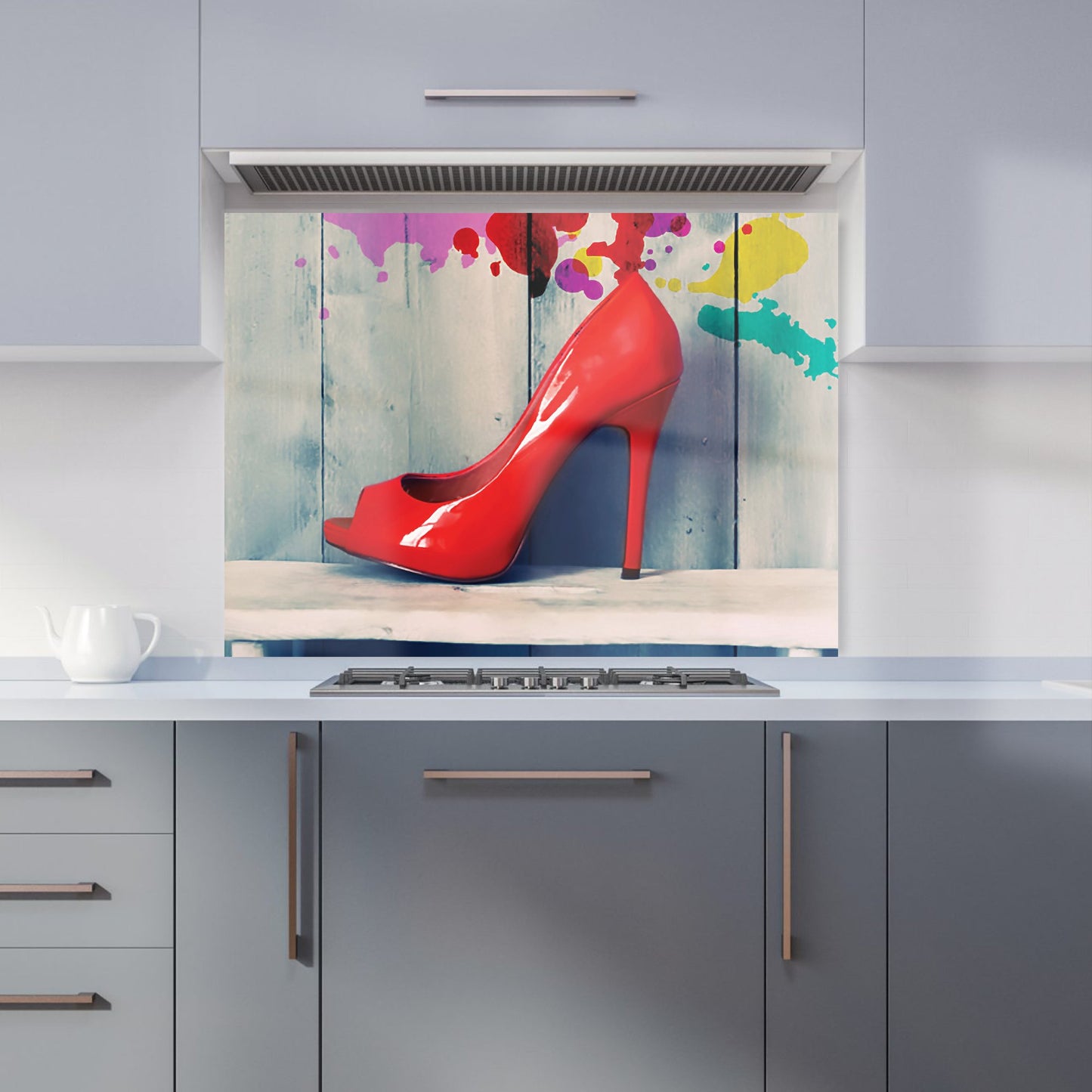 Retro Red Shoes Kitchen Splashback