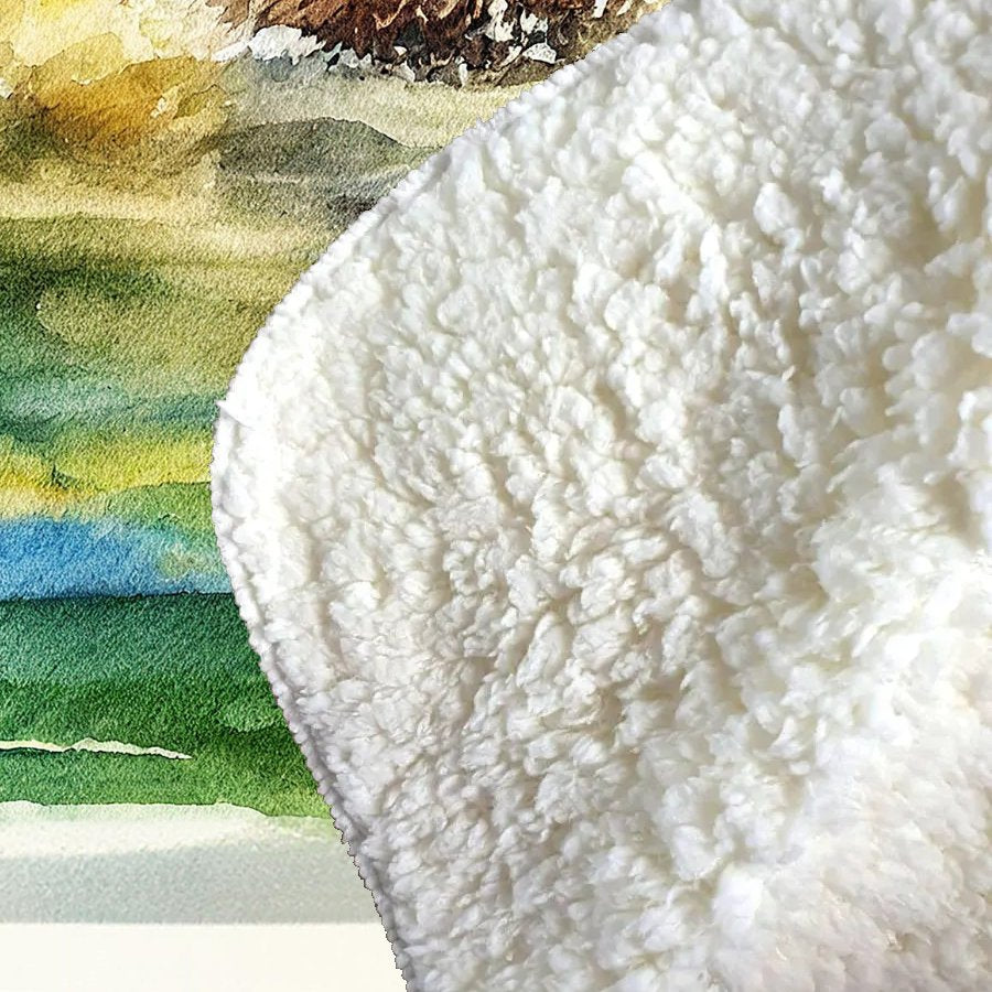 Splashing Mallard Watercolour Sherpa Blanket