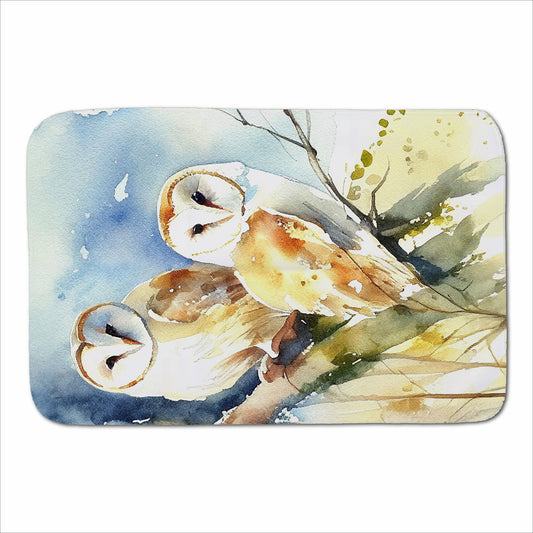 Barn Owls Watercolour Sherpa Blanket