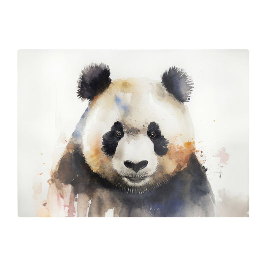 Panda Watercolour Glass Chopping Board